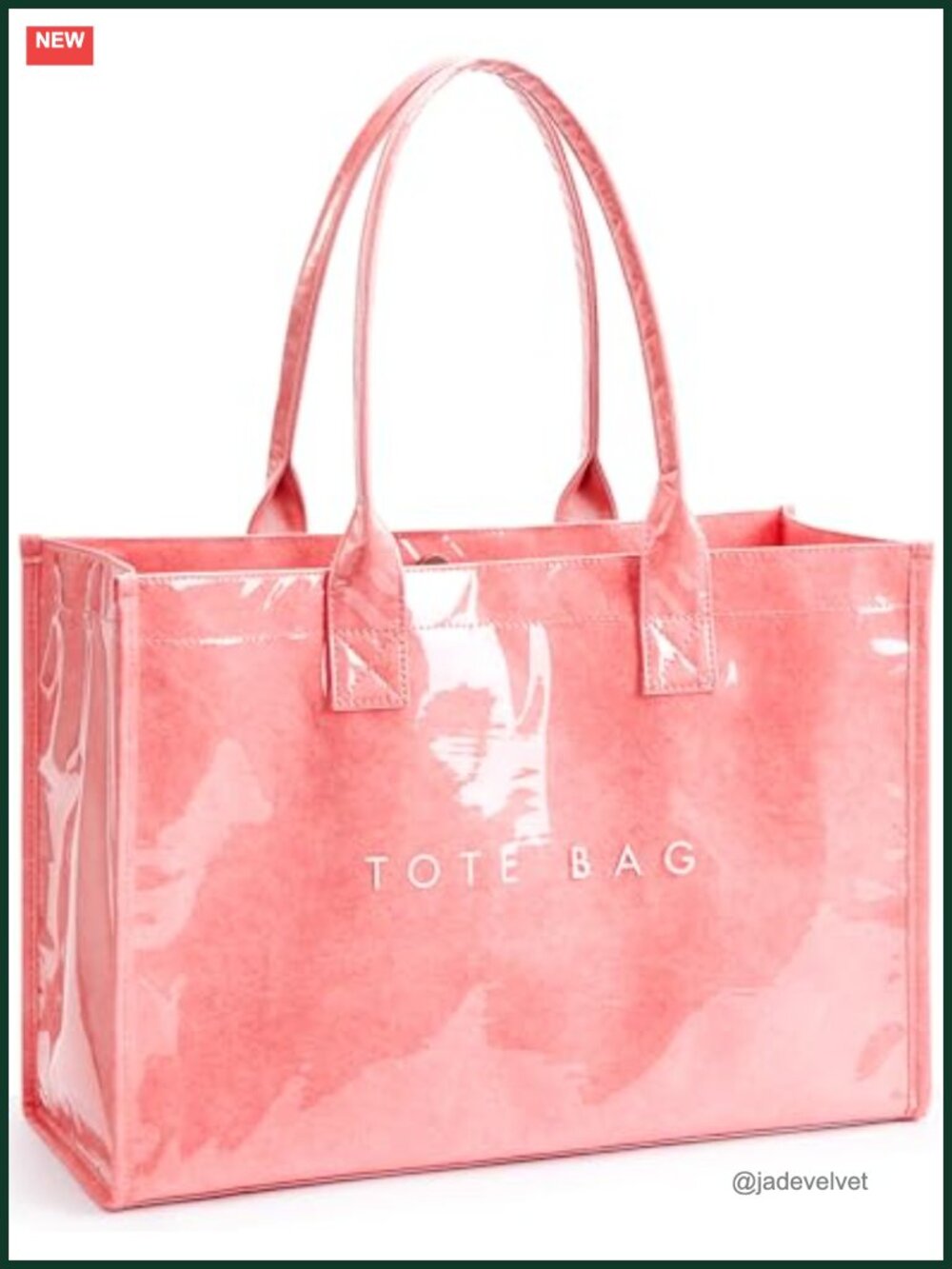 PVC Kraft Paper Tote Bag Women's Large Capacity Handbag Foldable